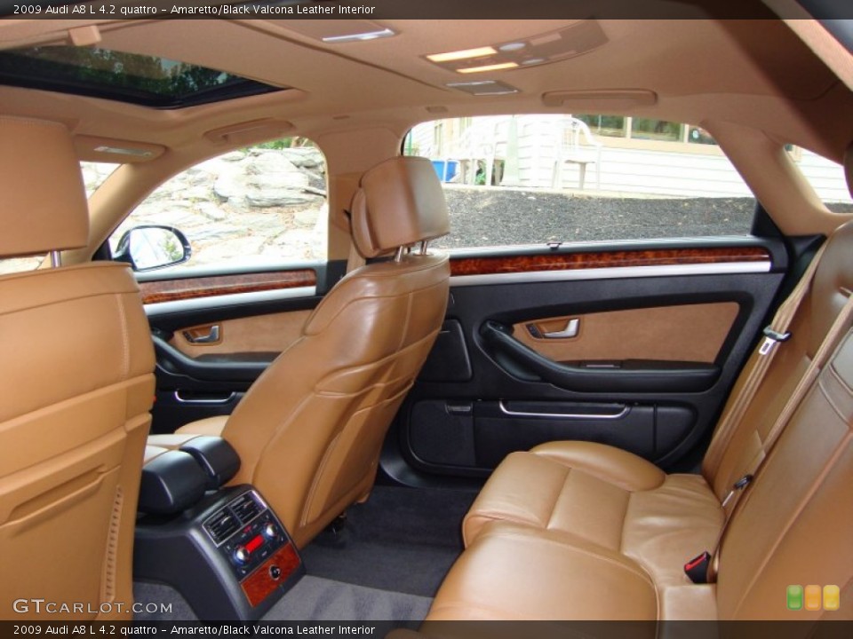 Amaretto/Black Valcona Leather Interior Photo for the 2009 Audi A8 L 4.2 quattro #53061830