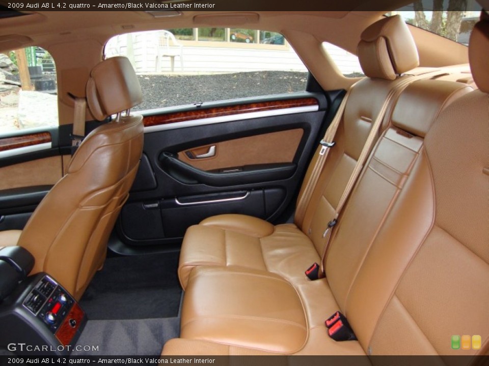 Amaretto/Black Valcona Leather Interior Photo for the 2009 Audi A8 L 4.2 quattro #53061836
