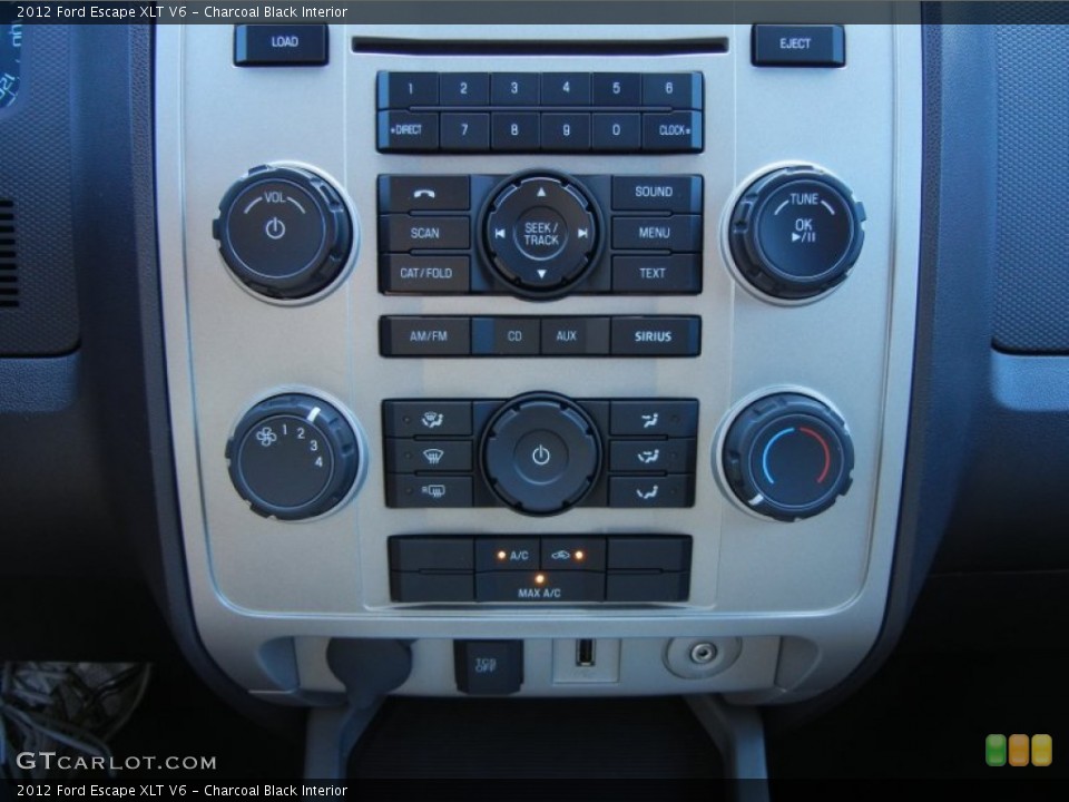 Charcoal Black Interior Controls for the 2012 Ford Escape XLT V6 #53066104