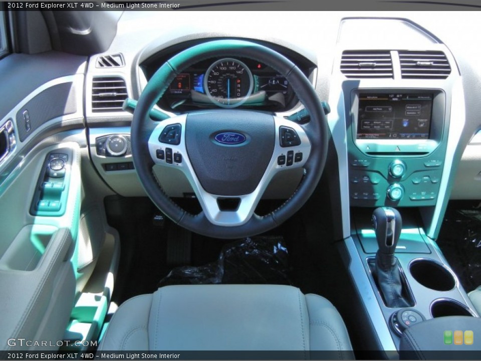 Medium Light Stone Interior Dashboard for the 2012 Ford Explorer XLT 4WD #53066452