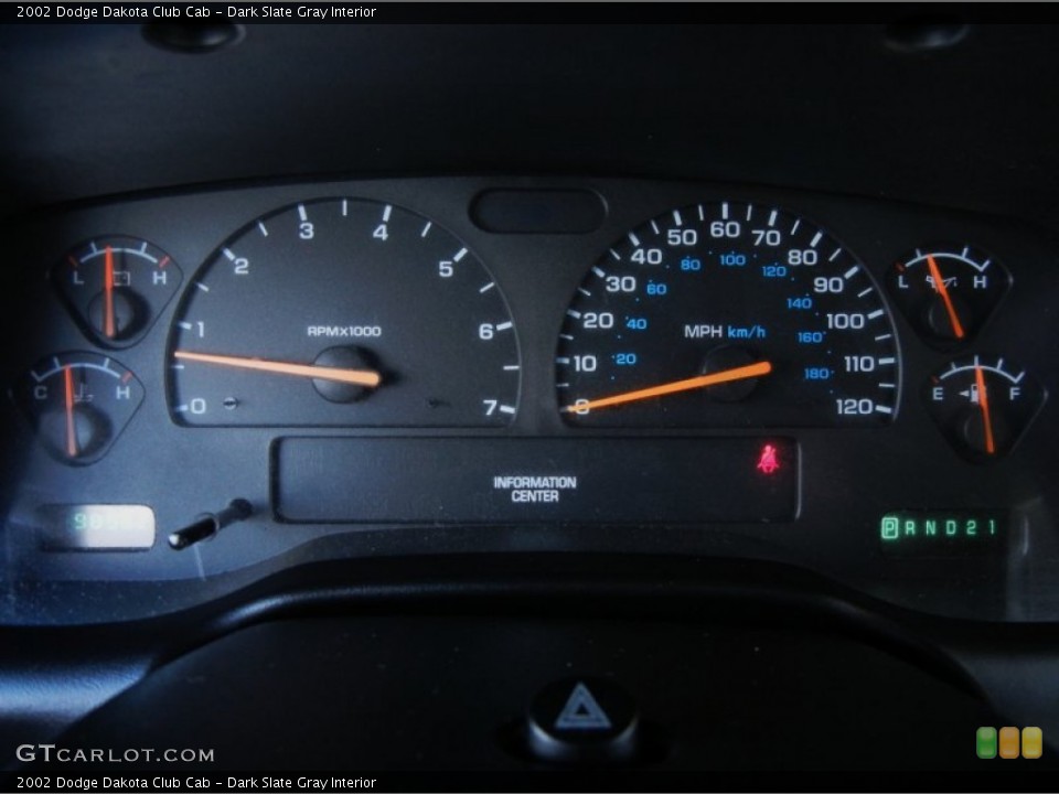 Dark Slate Gray Interior Gauges for the 2002 Dodge Dakota Club Cab #53067193