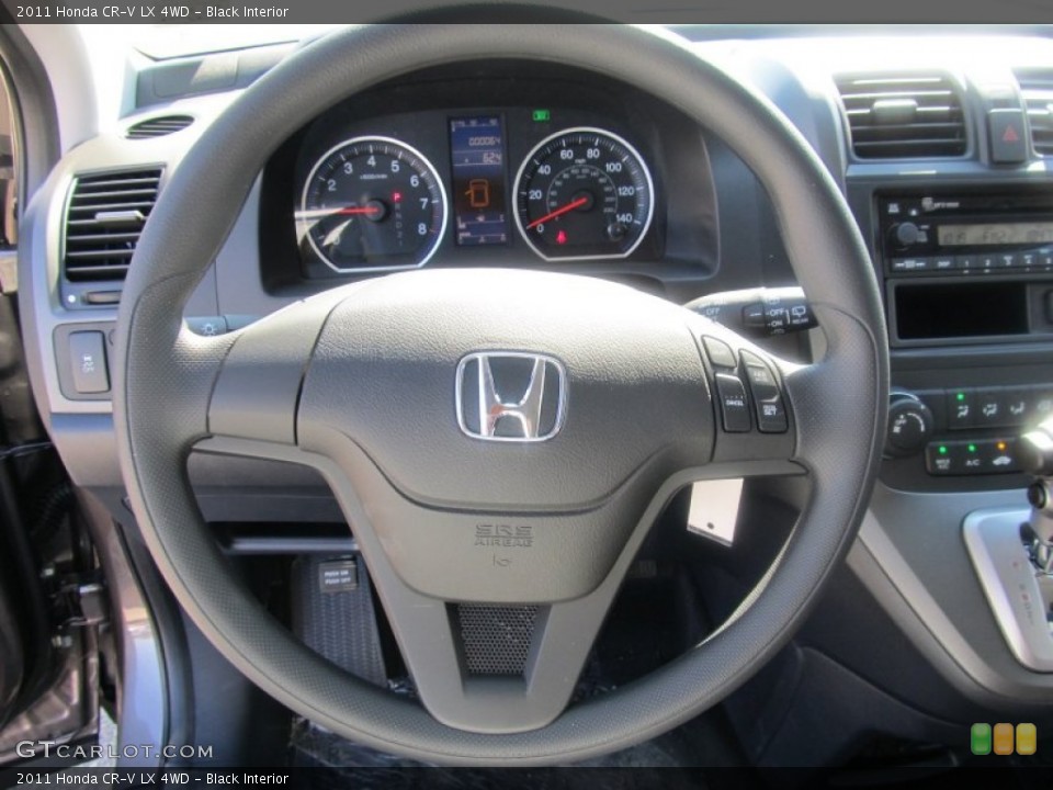 Black Interior Steering Wheel for the 2011 Honda CR-V LX 4WD #53067550