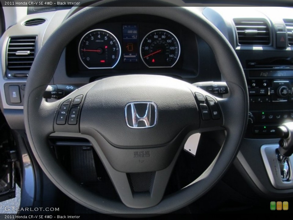 Black Interior Steering Wheel for the 2011 Honda CR-V SE 4WD #53067910