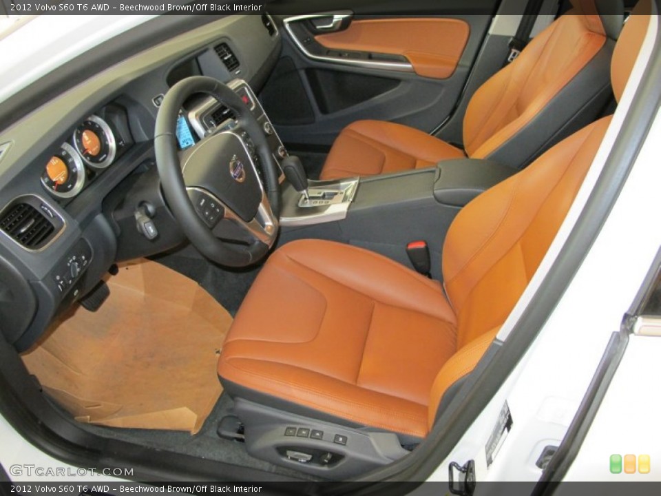 Beechwood Brown/Off Black Interior Photo for the 2012 Volvo S60 T6 AWD #53069803