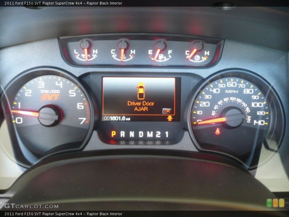 Raptor Black Interior Gauges for the 2011 Ford F150 SVT Raptor SuperCrew 4x4 #53077582