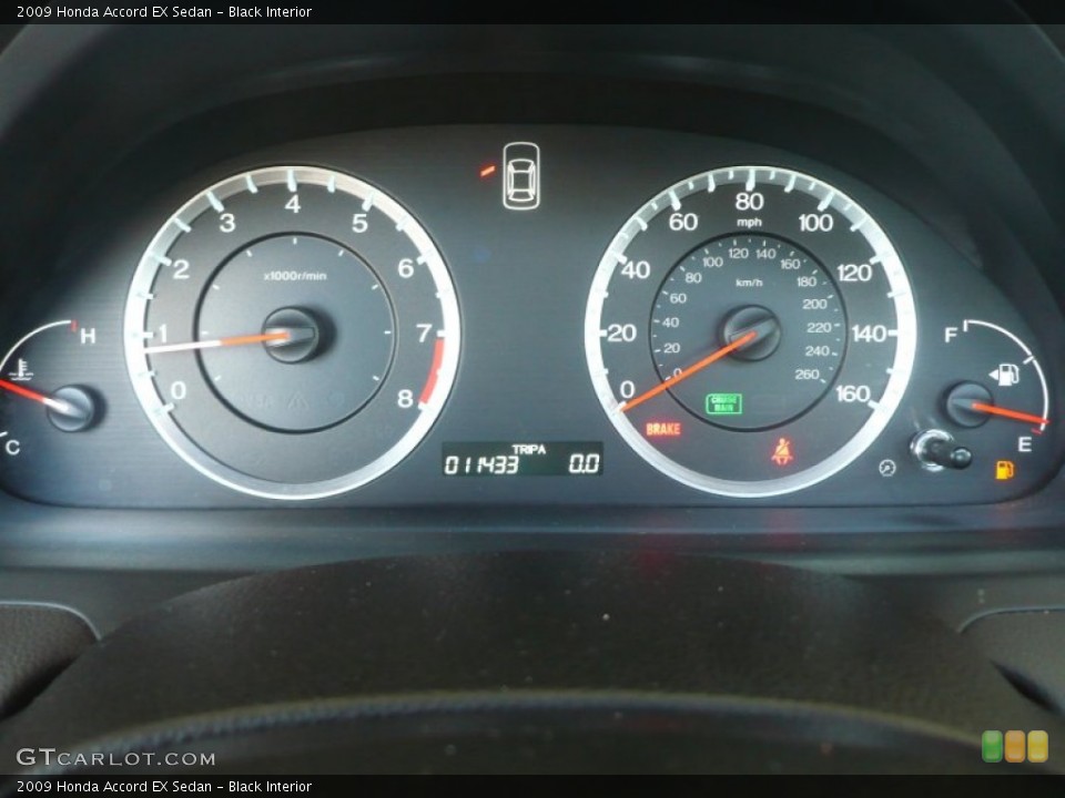 Black Interior Gauges for the 2009 Honda Accord EX Sedan #53077990