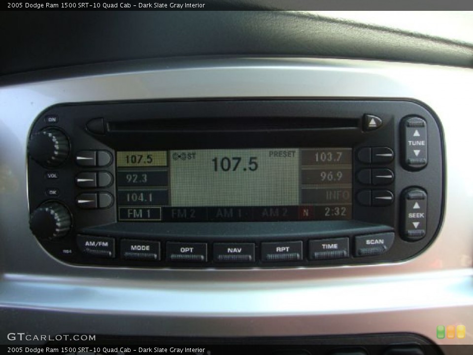 Dark Slate Gray Interior Audio System for the 2005 Dodge Ram 1500 SRT-10 Quad Cab #53082509