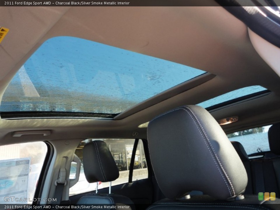 Charcoal Black/Silver Smoke Metallic Interior Sunroof for the 2011 Ford Edge Sport AWD #53085719