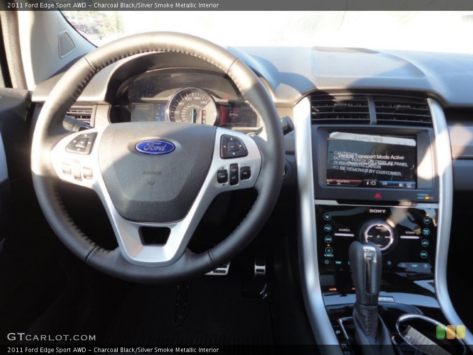 Charcoal Black/Silver Smoke Metallic Interior Dashboard for the 2011 Ford Edge Sport AWD #53085764