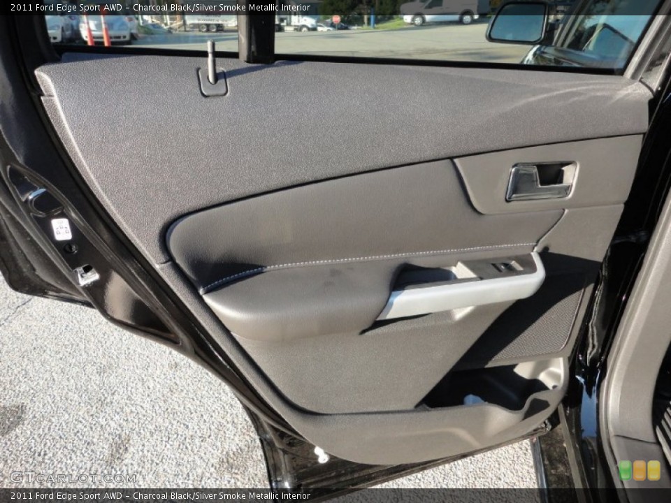 Charcoal Black/Silver Smoke Metallic Interior Door Panel for the 2011 Ford Edge Sport AWD #53085821