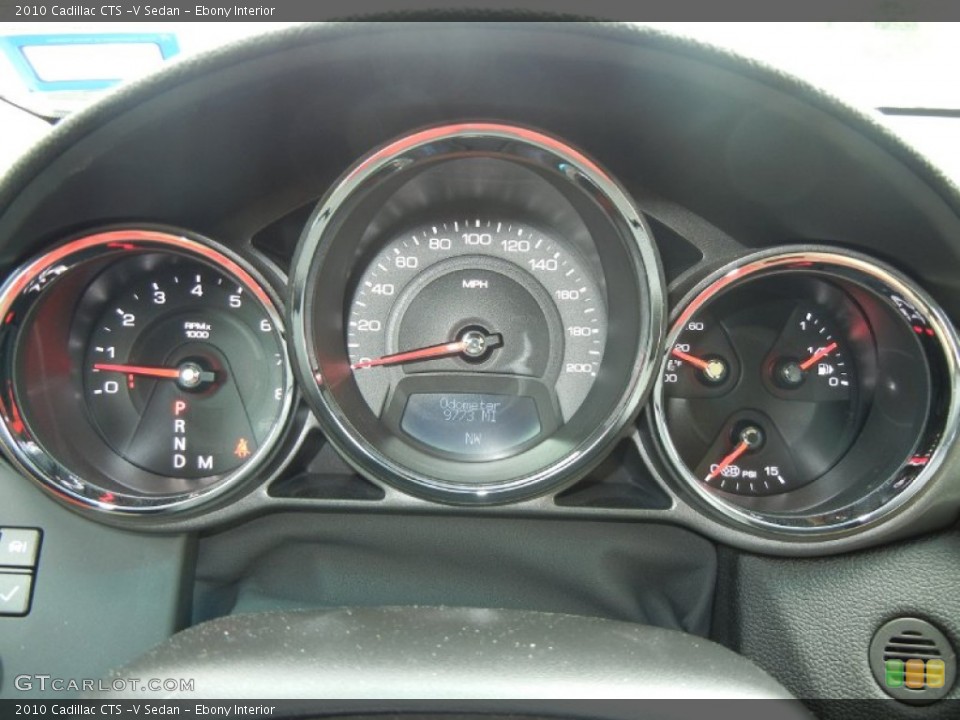 Ebony Interior Gauges for the 2010 Cadillac CTS -V Sedan #53088569