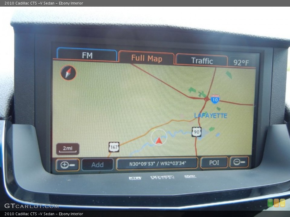 Ebony Interior Navigation for the 2010 Cadillac CTS -V Sedan #53088626