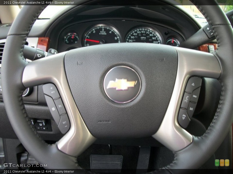 Ebony Interior Steering Wheel for the 2011 Chevrolet Avalanche LS 4x4 #53088881