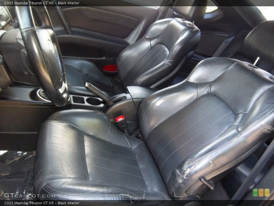 Black Interior Photo for the 2003 Hyundai Tiburon GT V6 #53090045