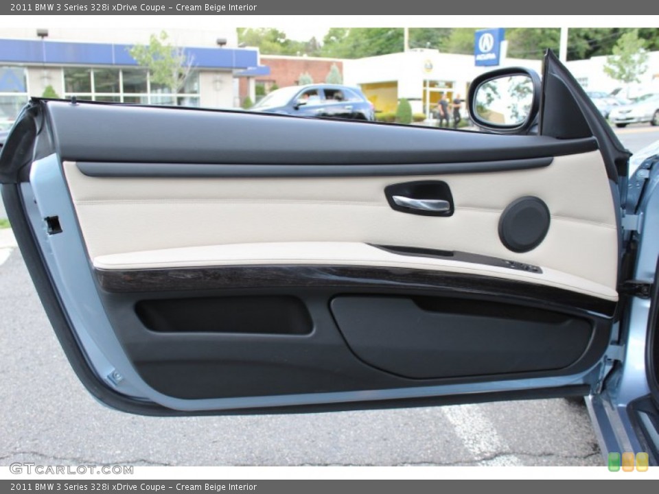 Cream Beige Interior Door Panel for the 2011 BMW 3 Series 328i xDrive Coupe #53091287