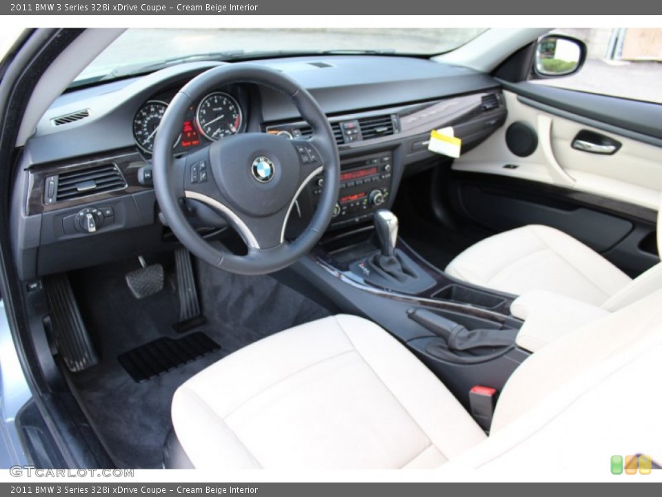 Cream Beige Interior Prime Interior for the 2011 BMW 3 Series 328i xDrive Coupe #53091299