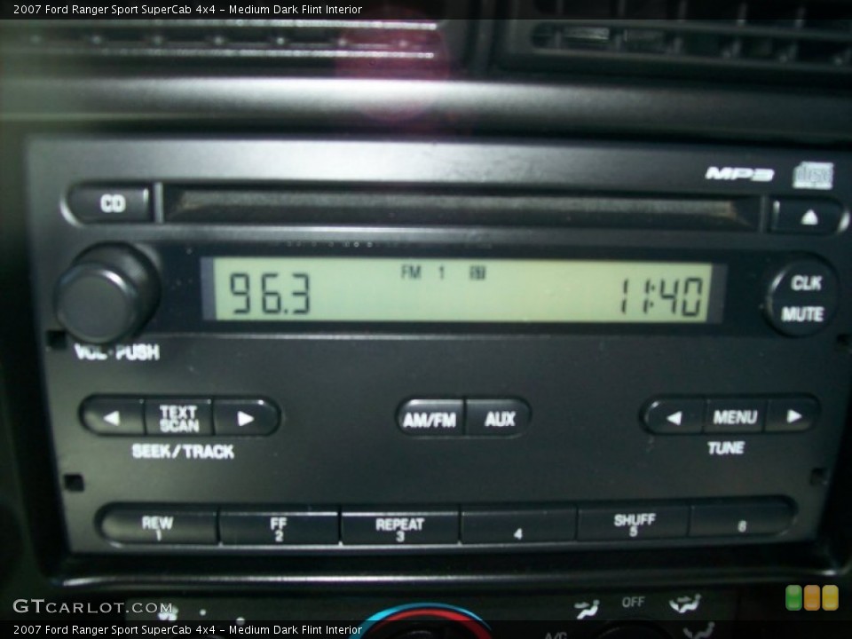 Medium Dark Flint Interior Audio System for the 2007 Ford Ranger Sport SuperCab 4x4 #53093819
