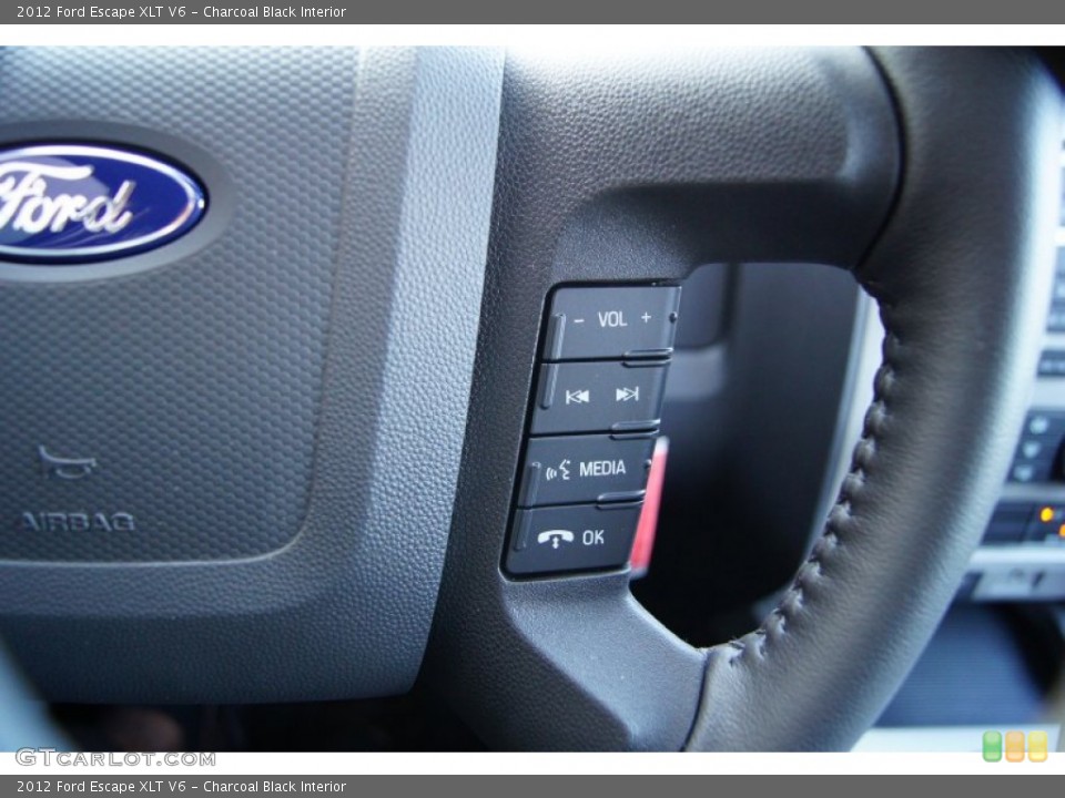 Charcoal Black Interior Controls for the 2012 Ford Escape XLT V6 #53093942
