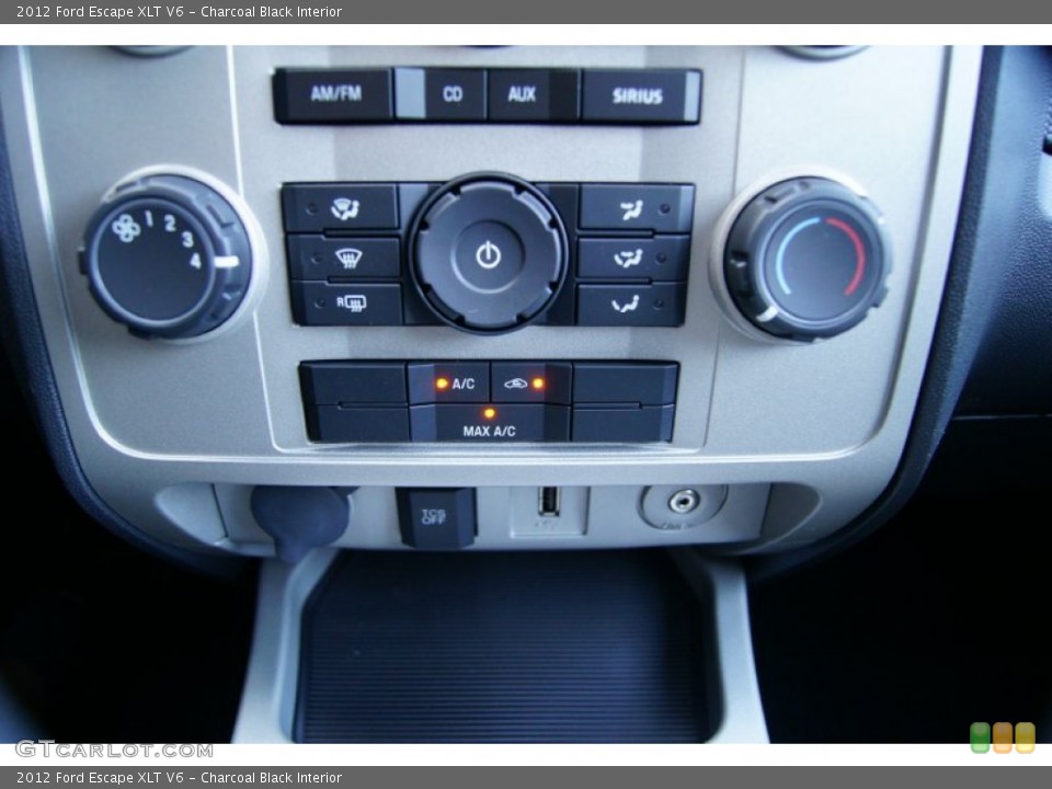 Charcoal Black Interior Controls for the 2012 Ford Escape XLT V6 #53094017