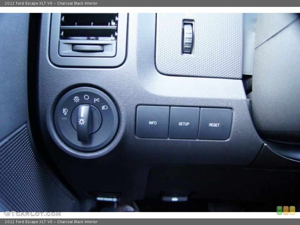 Charcoal Black Interior Controls for the 2012 Ford Escape XLT V6 #53094086