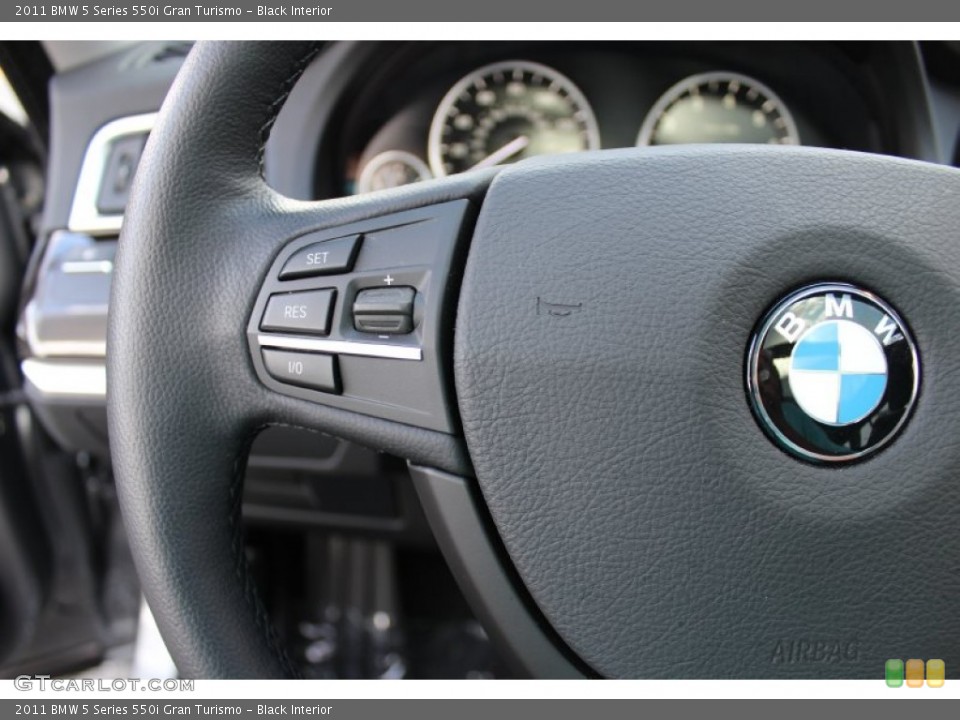 Black Interior Controls for the 2011 BMW 5 Series 550i Gran Turismo #53095178