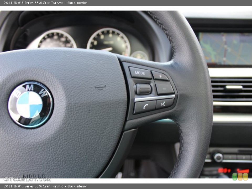 Black Interior Controls for the 2011 BMW 5 Series 550i Gran Turismo #53095193