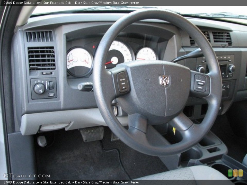 Dark Slate Gray/Medium Slate Gray Interior Steering Wheel for the 2009 Dodge Dakota Lone Star Extended Cab #53096477