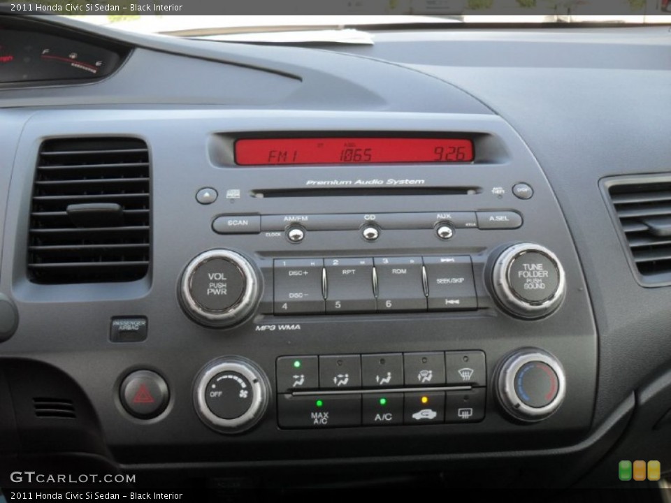 Black Interior Audio System for the 2011 Honda Civic Si Sedan #53097383