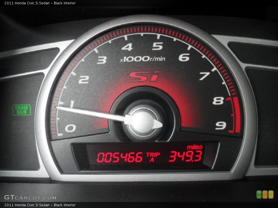 Black Interior Gauges for the 2011 Honda Civic Si Sedan #53097413