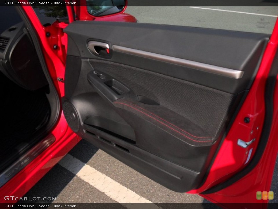 Black Interior Door Panel for the 2011 Honda Civic Si Sedan #53097536