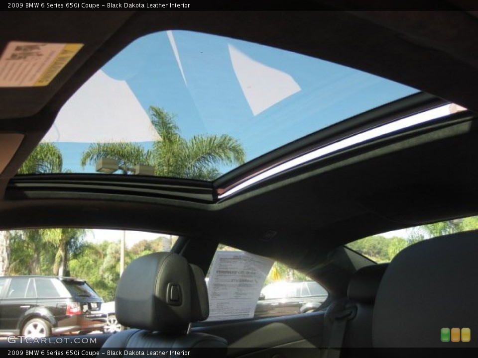 Black Dakota Leather Interior Sunroof for the 2009 BMW 6 Series 650i Coupe #53098139