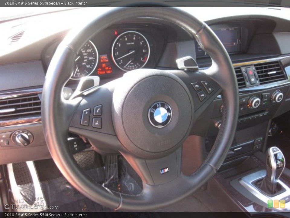 Black Interior Steering Wheel for the 2010 BMW 5 Series 550i Sedan #53098583