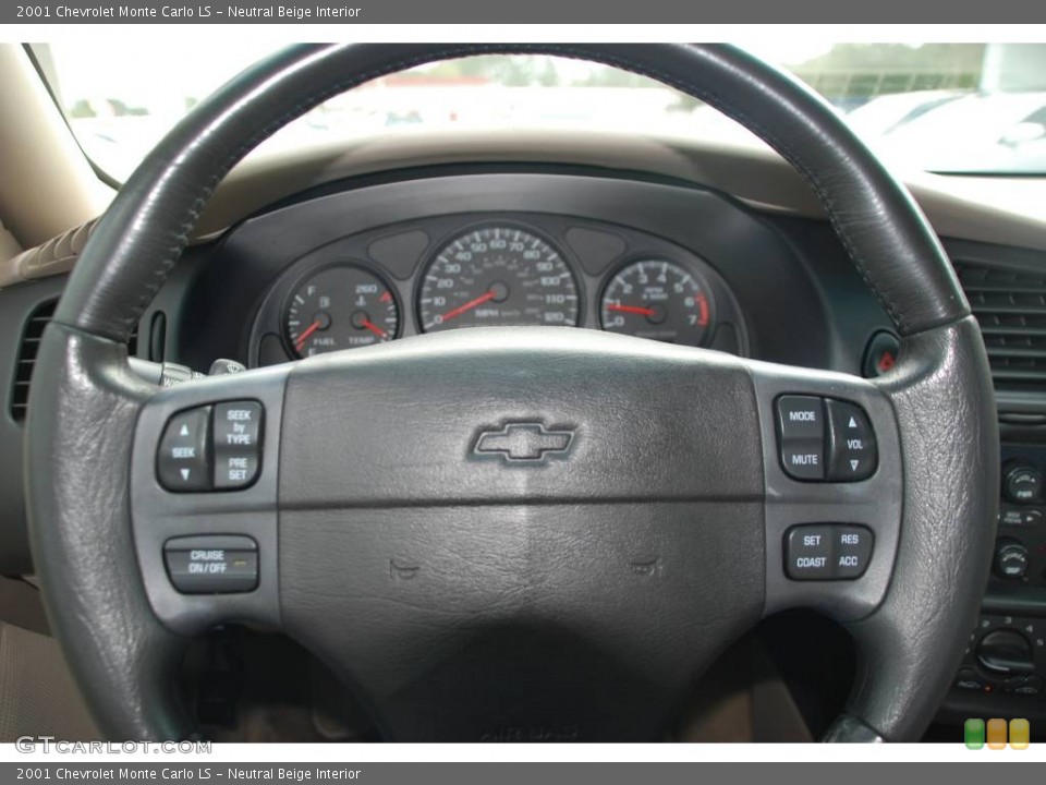 Neutral Beige Interior Steering Wheel for the 2001 Chevrolet Monte Carlo LS #53099894