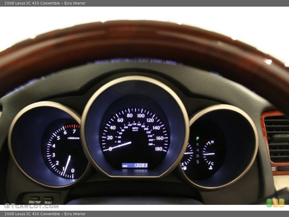 Ecru Interior Gauges for the 2008 Lexus SC 430 Convertible #53101808