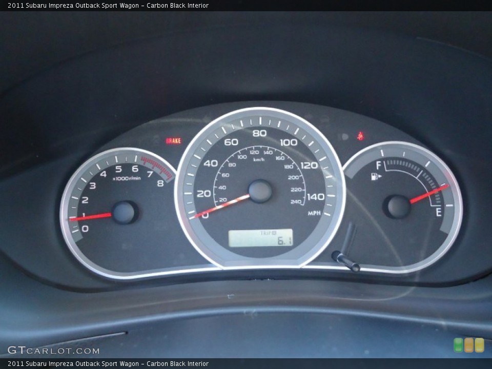 Carbon Black Interior Gauges for the 2011 Subaru Impreza Outback Sport Wagon #53106986