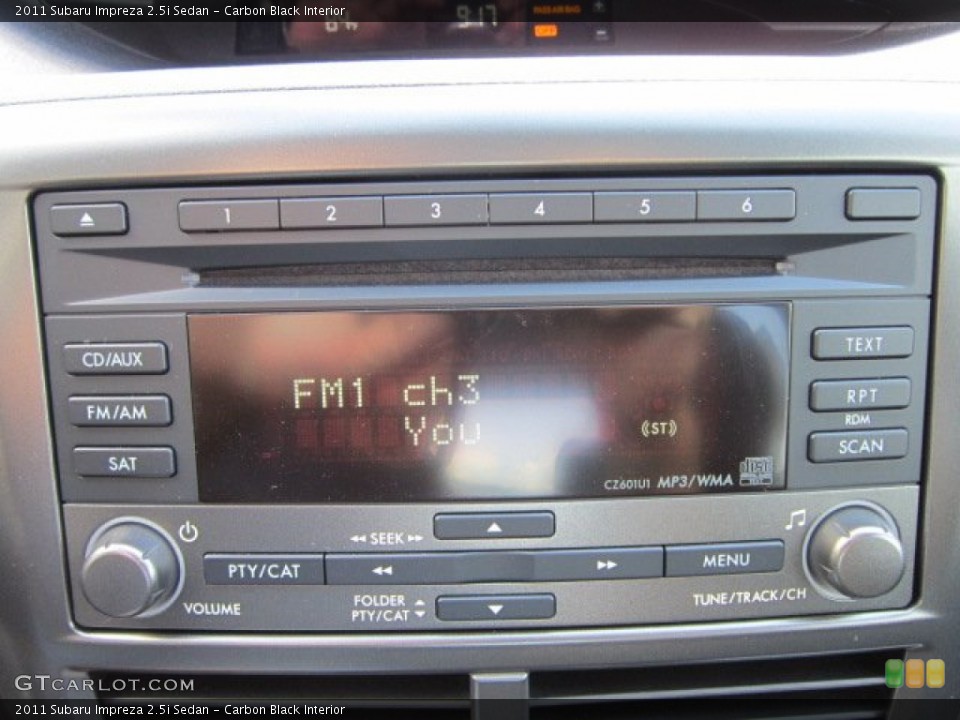 Carbon Black Interior Audio System for the 2011 Subaru Impreza 2.5i Sedan #53107007