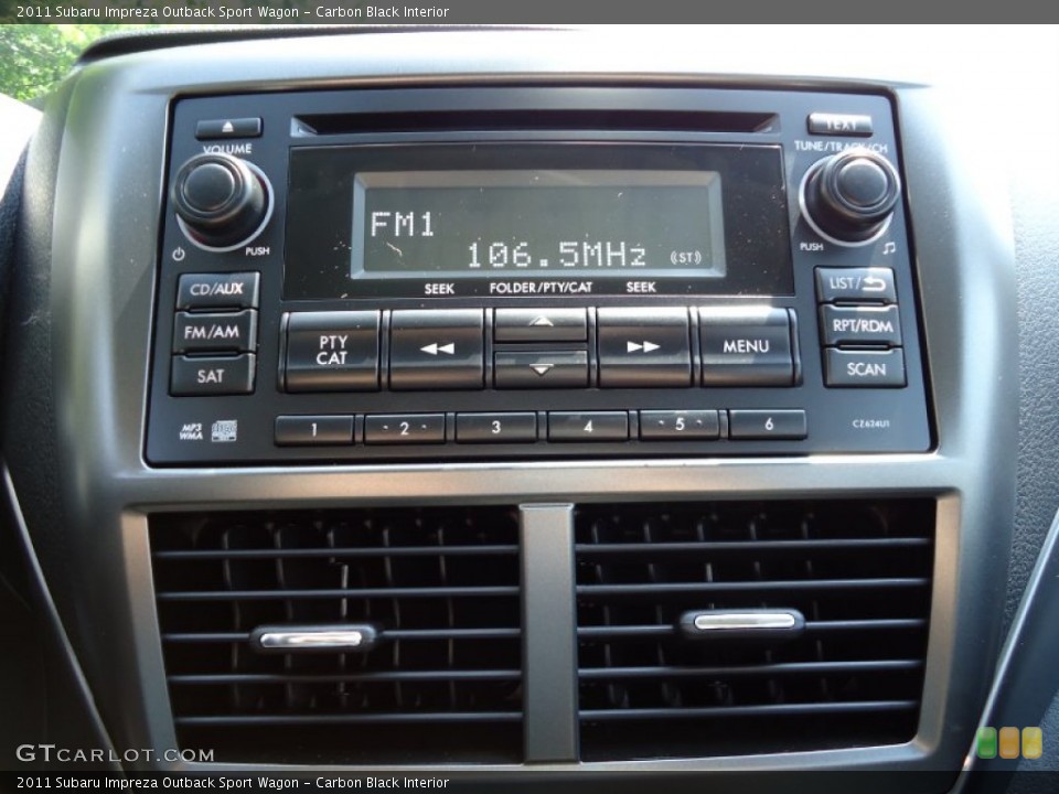 Carbon Black Interior Audio System for the 2011 Subaru Impreza Outback Sport Wagon #53107010