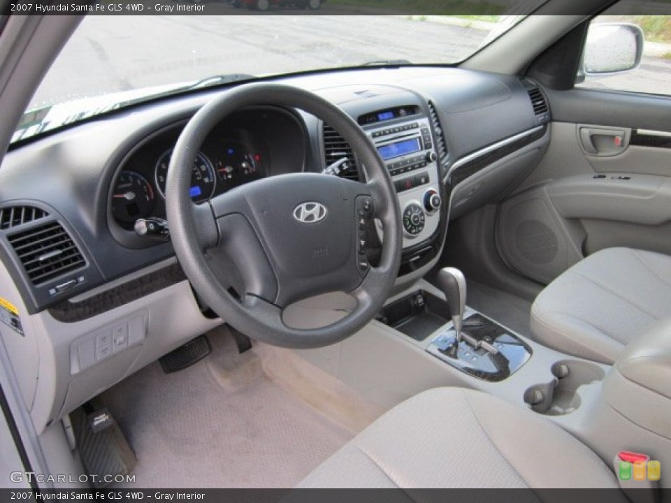 Gray Interior Prime Interior for the 2007 Hyundai Santa Fe GLS 4WD #53108261