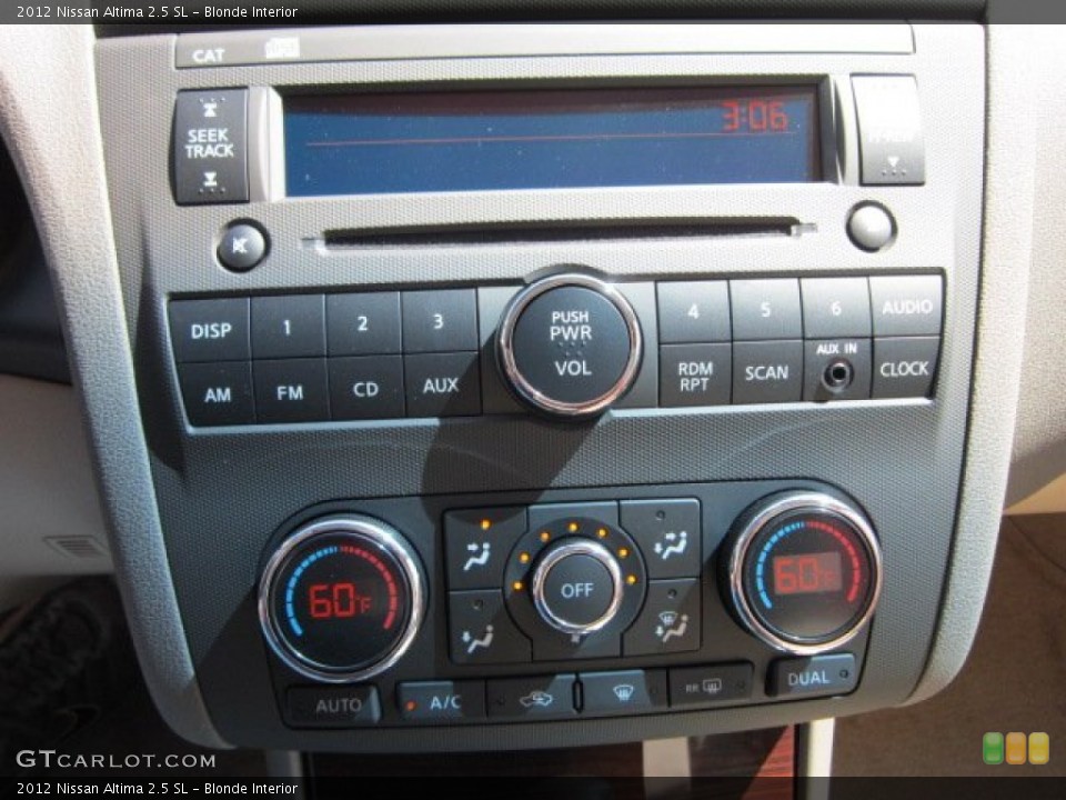 Blonde Interior Audio System for the 2012 Nissan Altima 2.5 SL #53109131
