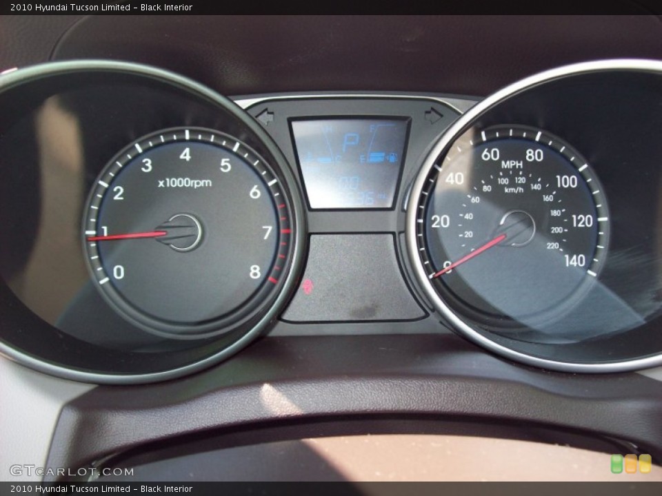 Black Interior Gauges for the 2010 Hyundai Tucson Limited #53109713