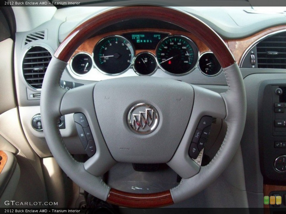 Titanium Interior Steering Wheel for the 2012 Buick Enclave AWD #53110436