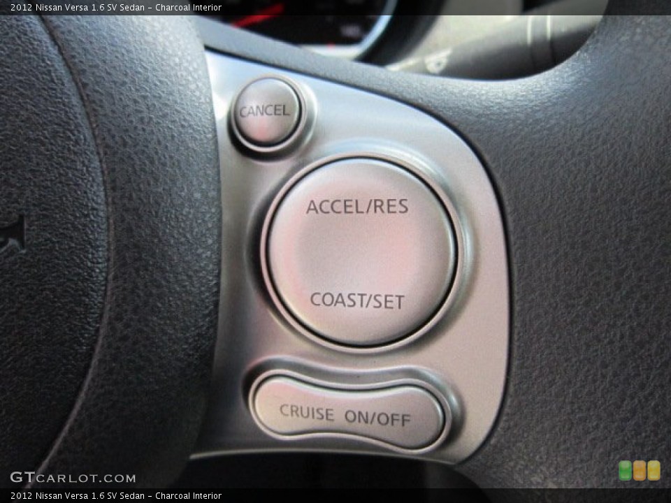 Charcoal Interior Controls for the 2012 Nissan Versa 1.6 SV Sedan #53111816