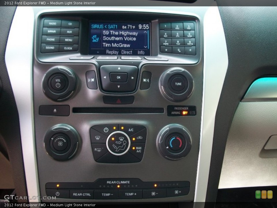 Medium Light Stone Interior Controls for the 2012 Ford Explorer FWD #53113016