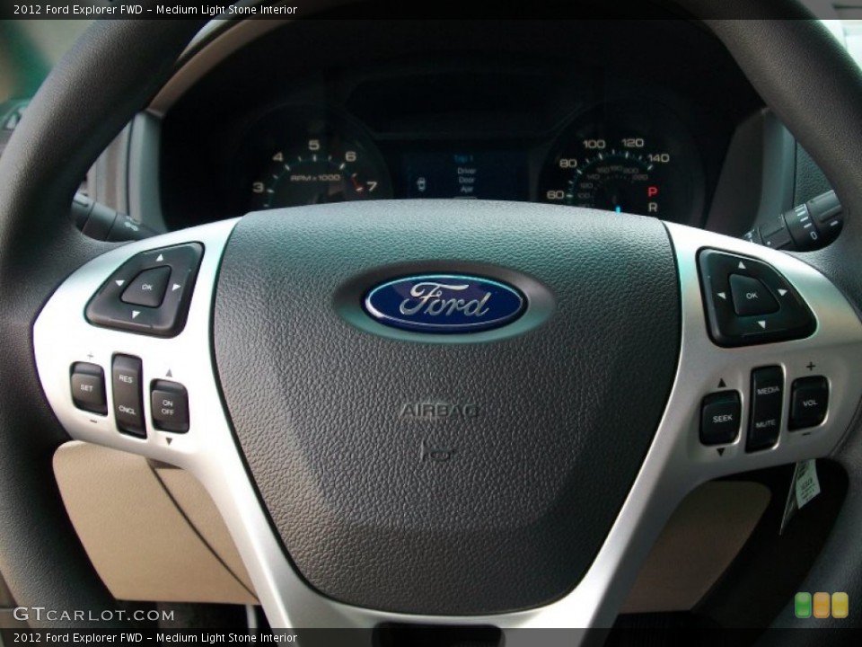 Medium Light Stone Interior Controls for the 2012 Ford Explorer FWD #53113022