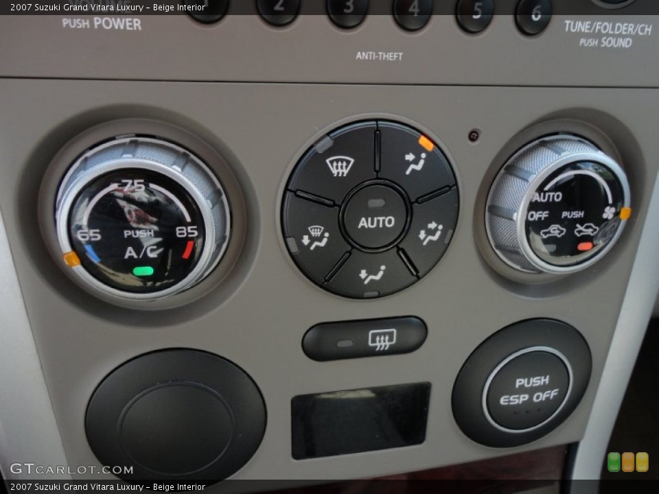 Beige Interior Controls for the 2007 Suzuki Grand Vitara Luxury #53115191