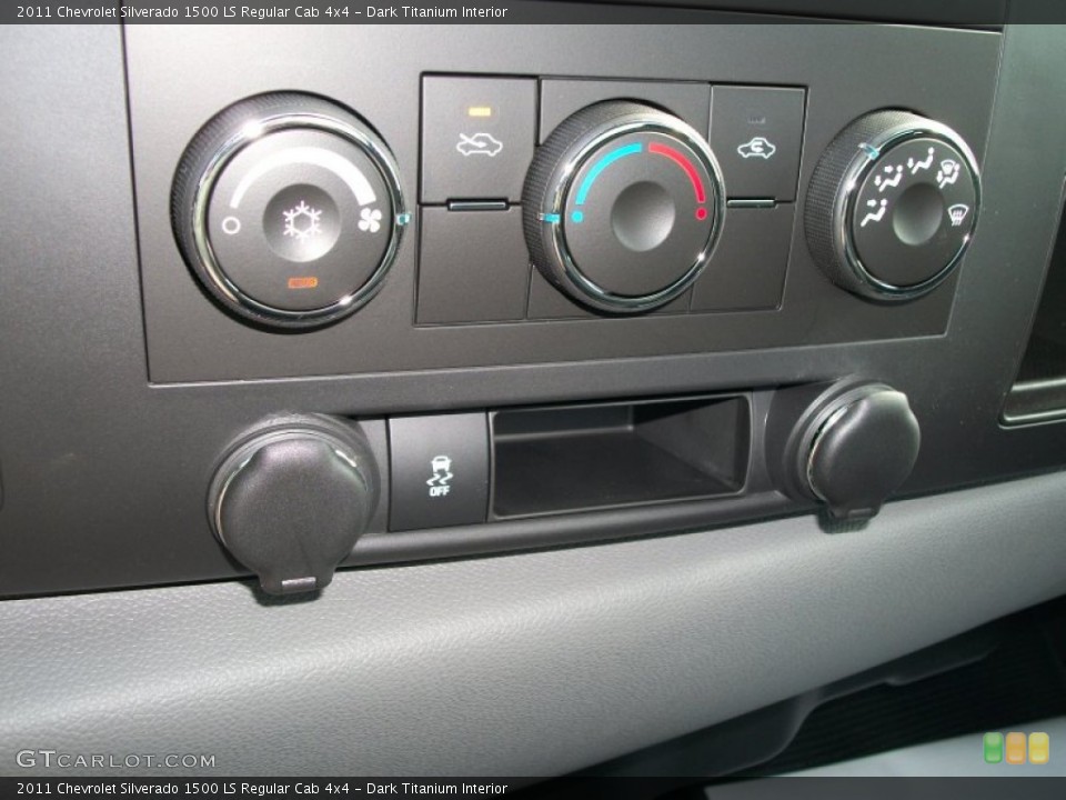 Dark Titanium Interior Controls for the 2011 Chevrolet Silverado 1500 LS Regular Cab 4x4 #53120925