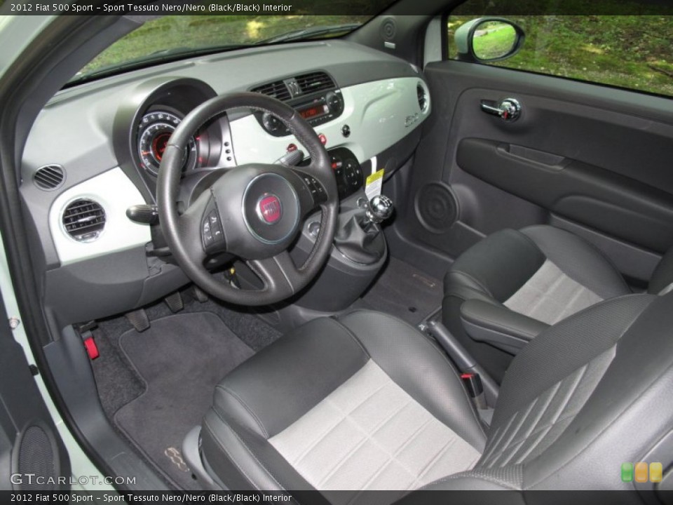 Sport Tessuto Nero/Nero (Black/Black) Interior Prime Interior for the 2012 Fiat 500 Sport #53123019