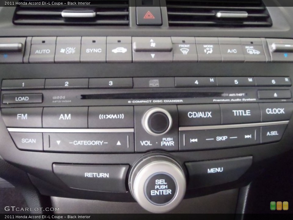 Black Interior Audio System for the 2011 Honda Accord EX-L Coupe #53125233