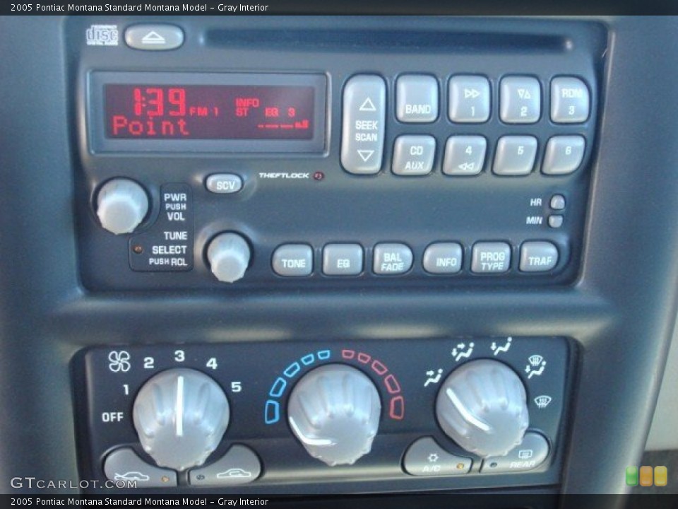 Gray Interior Controls for the 2005 Pontiac Montana  #53125314
