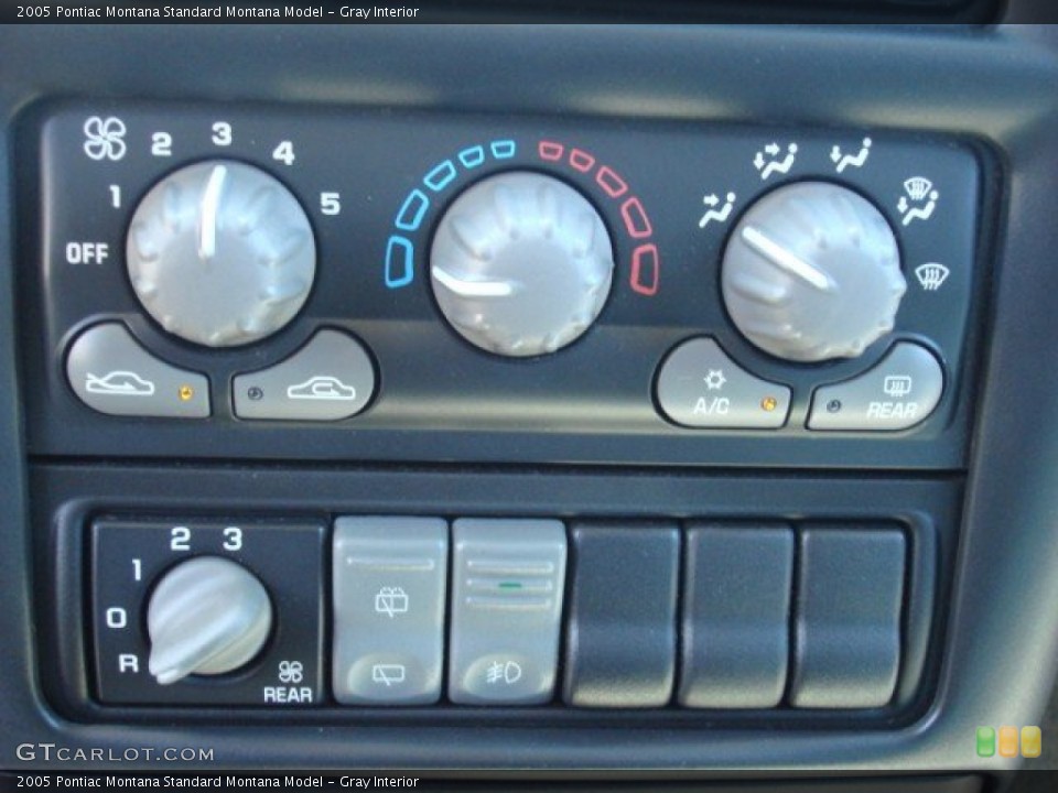 Gray Interior Controls for the 2005 Pontiac Montana  #53125317